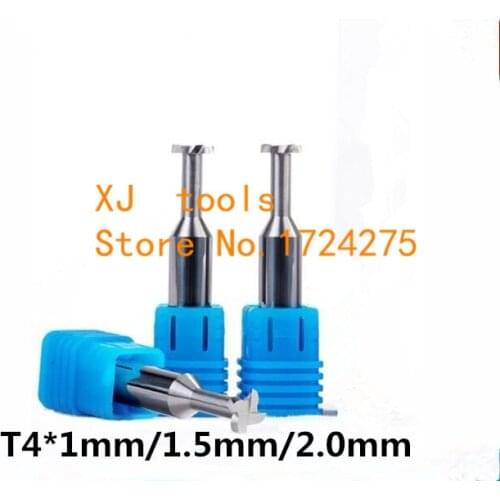 Free Shipping 1PCS T4*1mm/1.5mm/2mm Cemented carbide T type milling cutter ,end mill for cnc machine