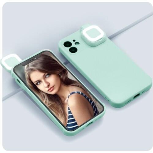 LED Fill Light Phone Case For iPhone 11 12 Pro Max Selfie Beauty Ring Flash Case Stable Perfect For iPhone X XS Max XR 7 8 Plus