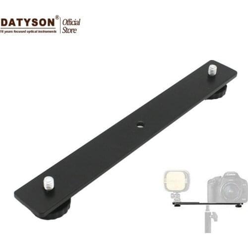Datyson Double Hotshoe Flash Shoe 1 split into 2 Light Stand Bracket with Umbrella Holder for Speedlite Telescope