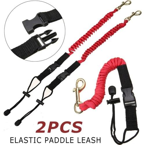 2pcs Elastic Kayak Canoe Paddle Leash Surfboard Surf Leash Safety Rope Leash Rowing Boats Lanyard Fishing Rod Kayak Accessories