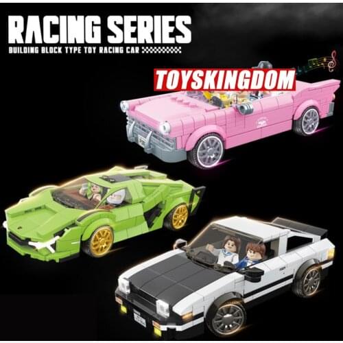 City germany bull logo super sport car Lambor Sian FKP 37 toyota AE86 building block brick model vehicle toys collection