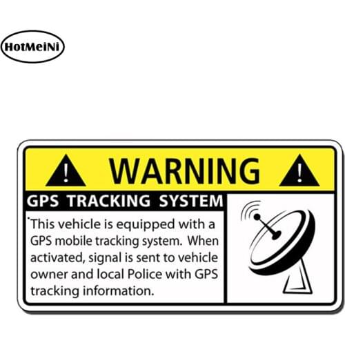 HotMeiNi 13cm X 7cm GPS Tracking Anti Theft Vehicle Security System Warning Sticker Alarm Car Truck Waterproof Car Stickers