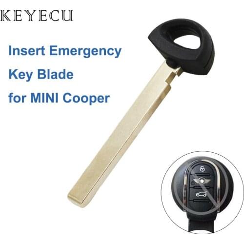 Keyecu Uncut Insert Emergency Remote Key Blade for BMW R55 R56 R57 R58 R59 R60 MINI Cooper Smart Spare key blade