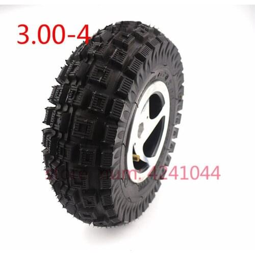 3.00-4 Electric Scooter Wheel with 17mm /19mm Keyway Alloy Rim hub and tyre inner tube wheels for Gas scooter bike motorcycle