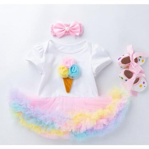 Birthday Dress Set for Cute Baby Girls 2020 Fashion Summer Clothes Newborn Girl Birthday Party Outfits 0-12 months Girls Baptism