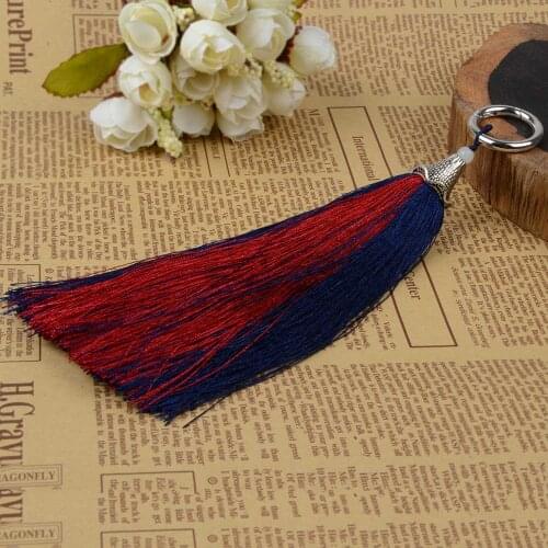 LFPU New Fashion 20CM Long Tassel Keychain Silk Women Bag Accessory Car Pendant Key Holders For DIY Jewelry Making