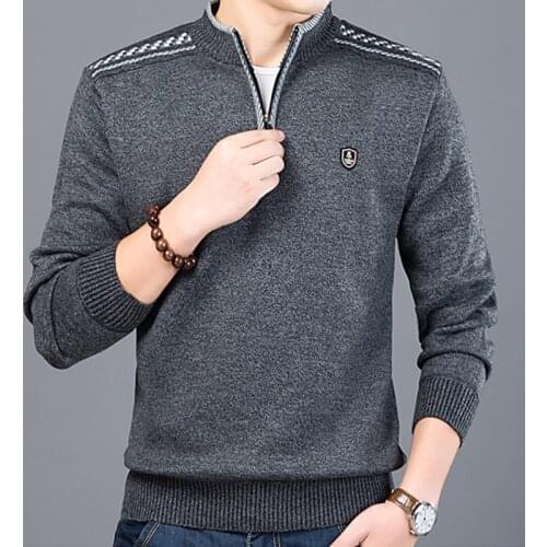 M-3XL Autumn Winter MenS Sweater MenS Turtleneck Solid Color Casual Sweater Mens Slim Fit Brand Knitted Pullovers T111605