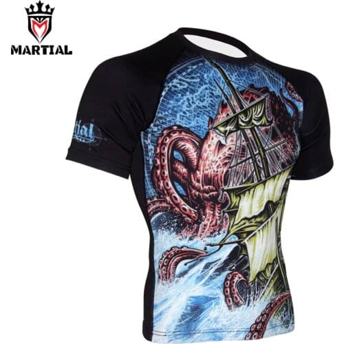 Martial :The Exploration rash guard mma men compression jersey tights t shirt men sport man gym shirt quick drying shirts