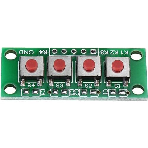 Diymore 1x4 4 Keys Button 5 Pin Keypad Keyboard Module for Arduino Student Class Design Graduation Project Experiment DIY Kit