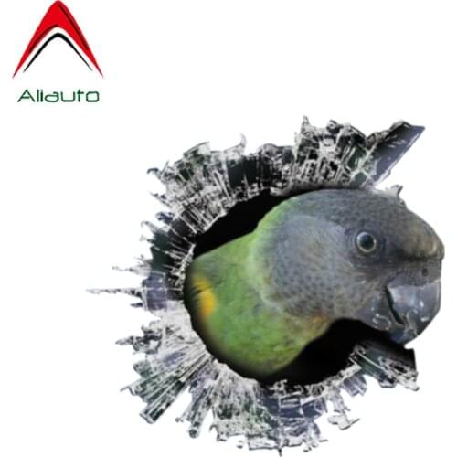 Aliauto3D Senegal Parrot Window Sticker Glass Slag Decal Reflective Stickers Waterproof Bird Decals,13cm*12cm