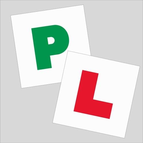 LEARNER L PLATE AND PROVISIONAL P PLATE NEW DRIVER STICKERS / car L & P stickers