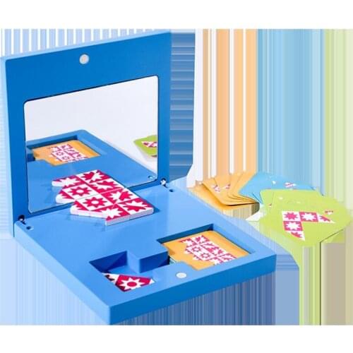 Montessori Educational Wooden Toys Mirror Imaging Puzzle Children Kids Education Sensory Toys Kindergarten Learning Didactic