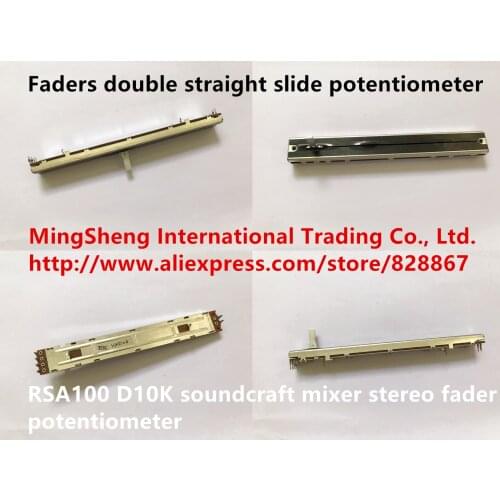 Original new 100% faders double straight slide potentiometer RSA100 D10K soundcraft mixer stereo fader potentiometer SWITCH