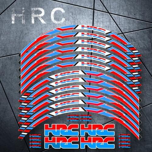 New Motorcycle wheel decals Reflective stickers rim stripes 17inch For Honda Racing HRC CBR250RR CBR400RR CBR600RR CBR1000RR