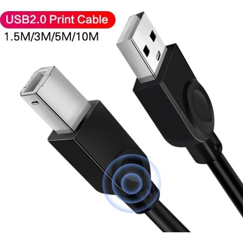 USB 2.0 Printer Cable Type A To B Male Cord With Magnetic Ring Transfer Wire For Canon Epson Scanner Fax Machine Printer Cord