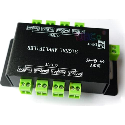 LED Signal Amplifier DC5V 12V via SPI output signal Symphony 8 control group Amplifier for music controller ws2811 2812 strip