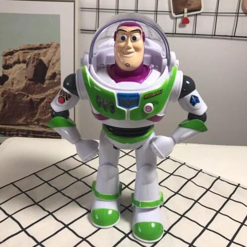 High Quality Disney Toy Story 4 Buzz Lightyear Robot Walking Action Figure Kids Toys with Music Electronic Robot Toys Gifts