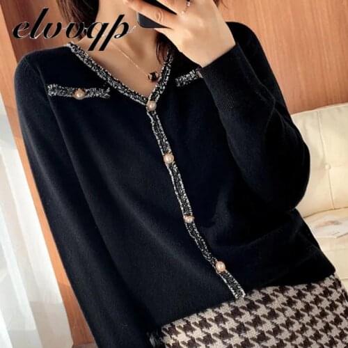 Sweater Women New Winter Fashion Solid V-neck Female Long Sleeve Chic Elegant Office Work Ladies Jumpers Sweater Pull Femme Top