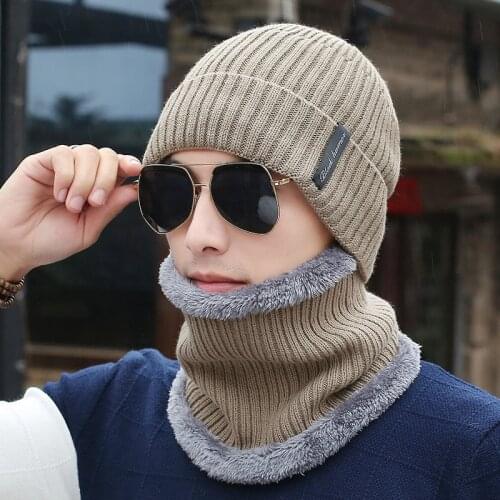 OZyc Winter Beanies Men Scarf Knitted Hat Caps Mask Gorras Bonnet Warm Baggy Winter Hats For Men Women Skullies Beanies Hats