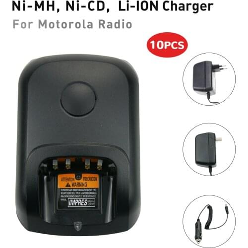 10Pcs Battery Desktop Rapid Charger Compatible for Motorola XPR6300 XPR6350 PR6380 XPR6500 XPR6550 XPR6580 XTR8300