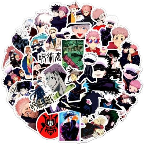 100pcs Jujutsu Kaisen Sticker Sorcery Fight Anime Stickers Waterproof Decals Skateboard Sticker For Laptop Suitcase Car Sticker