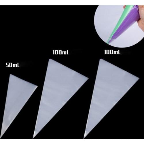 100Pcs Pack Pastry Bag Disposable Piping Bag Lcing Fondant Cake Cream Decorating Mouth Cable Tie Pastry Tip Tools for Baking
