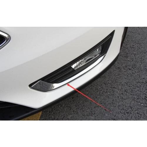 2 Pcs/Set ABS Chrome Front Fog Lamps Cover Trim Fog Lights Trim Sticker for Ford Focus 4 MK4 2015 2016 2017 Car Accessories