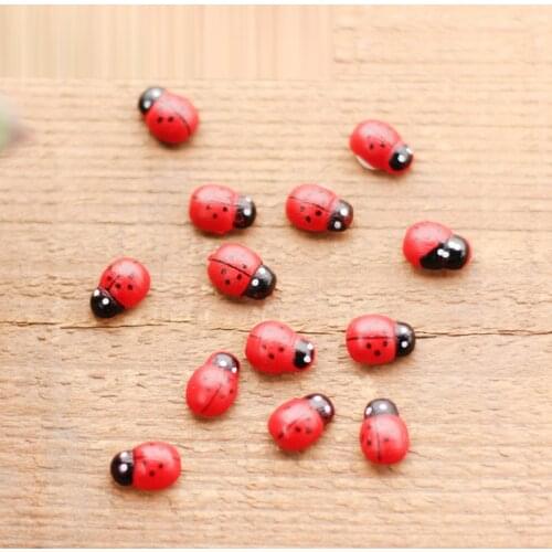 20pcs Gardening accessories,seven-spotted ladybug,succulent plant accessories,DIY bonsai potted plants small ornaments