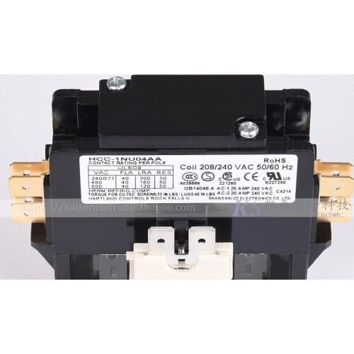 220V 40A high load single phase HCC-1NU04AA Hartland Controls AC contactor