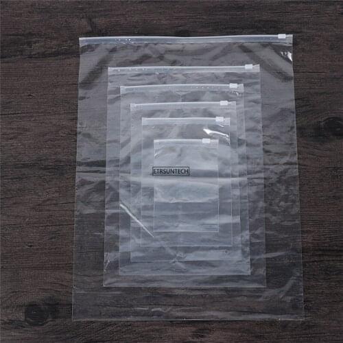 300pcs White Self Seal Zipper Plastic Packaging Pack Bag Zipper Closure Zipper Storage Cloth Shose Bag