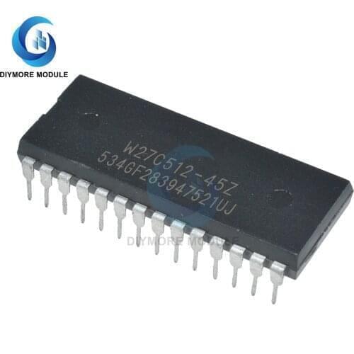 5 pcs/Lot W27C512 IC Chip Electronic Components 64K 65536x 8 Bits Electrically Erasable Eprom 5V Power Supply