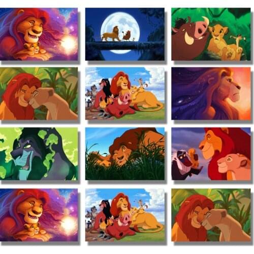 5D DIY Full Round Diamond Painting Cross Stitch Forest King Of Lion Crystal Needlework Diamond Embroidery Diamond Mosaic Gift