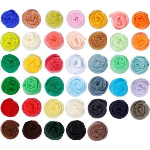 70 Colors Needle Felting Light Pink Flesh Skin Tones Felting Wool Roving Fibre Wool for DIY Needle Wool Felt