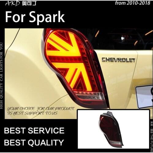 AKD Car Styling for Chevrolet Spark Tail Lights 2010-2018 Spark GT LED Tail Lamp DRL Signal Brake Reverse auto Accessories