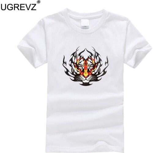 Big Boys t shirt for Kids Short Sleeve Cotton Summer Teenage Clothes Tops Tiger Head t-shirt Toddler Girl tshirt 10 12 14 Years