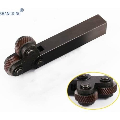 Diagonal 2.0mm Pitch 8 X 26mm Dual Wheel Knurling Linear Knurl Tool Replacement