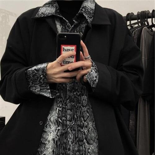 Fake two shirts 2021 new niche design top coat loose fried Street leopard shirt men and women [deliver within 10 days]