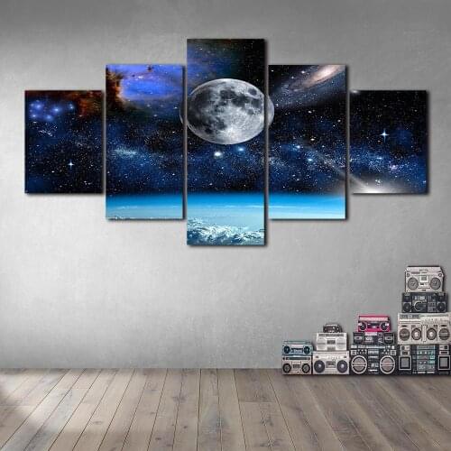 No Frame Oil Painting Canvas Cosmic Moon Poster Prints Wall Art Pictures Living Room Home Decor