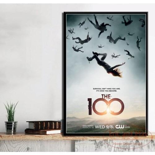 Hot The 100 New Season Tv Series Show Movie Modern Vintage Decor Picture Canvas Painting Wall Decorations Living Room Plakat