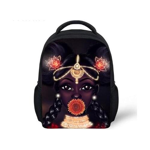Cute American Art Black Girls Toddlers Backpack Cartoon Children School Bags Baby Kindergarten Backpack Kids Gift Bags
