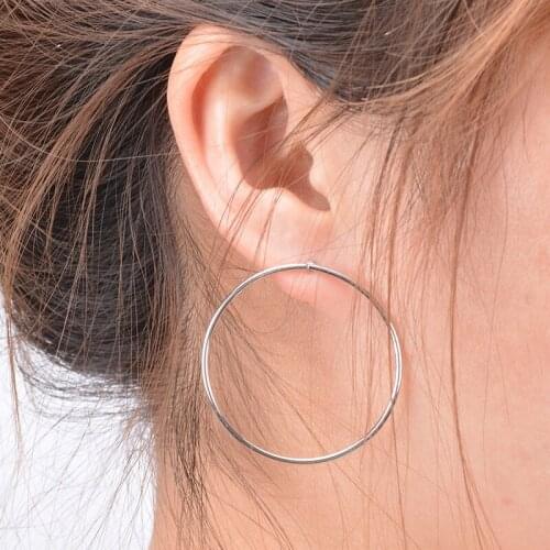 ISINYEE Fashion Round Circles Stud Earrings For Women Girls Summer Minimalist Style Earring Jewelry