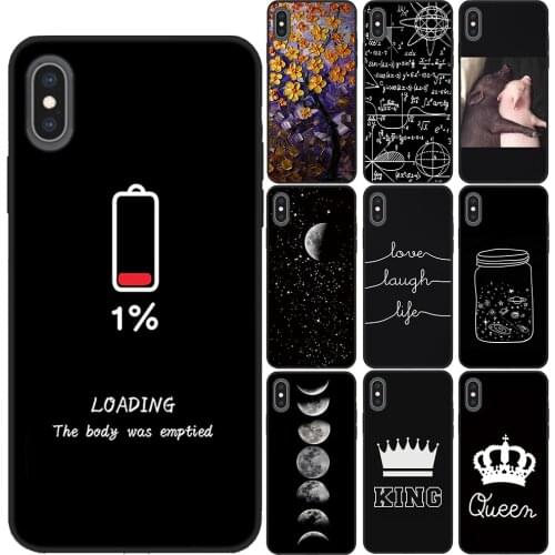 Pig Formula Astronauts Soft TPU Cover Case For iPhone 11 Pro XS MAX X XR 7 8 6S 6 Plus 5 5S SE KING QUEEN Silicon Black Cases