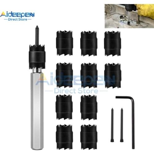 14Pcs Spot Weld Cutter Set 3/8 Inch Double Sided Rotary Spot Weld Remover Hex Handle Drill Bit For Power Drill Spot Welding