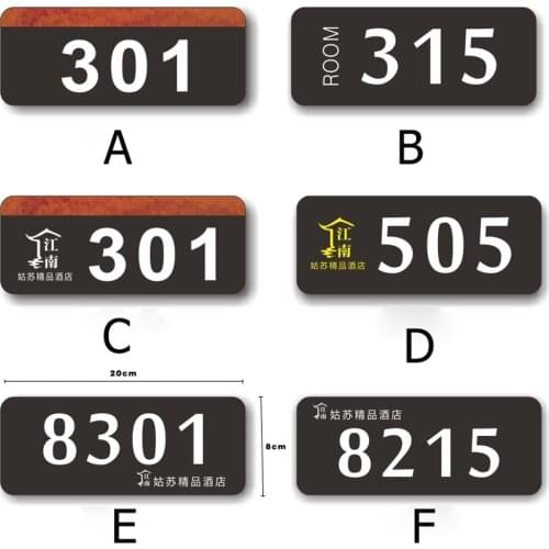 Number Acrylic Floor Sign Hotel Restaurant Compartment Office Deparment Room Number Plate Door Signage Card Sticky Wall Sticker