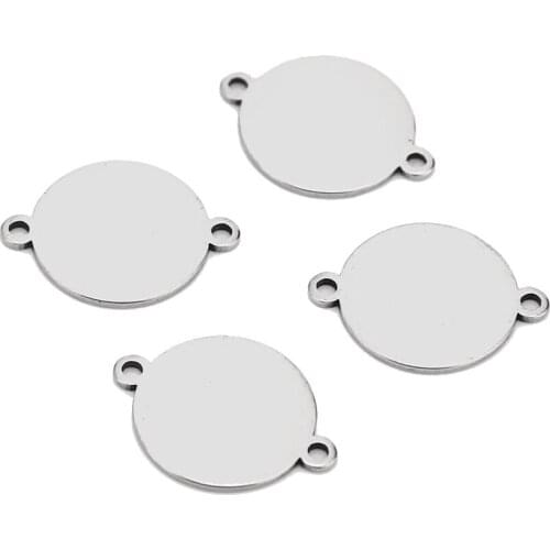 New silver/gold tone 12MM/14MM Stainless Steel Round Connector Jewelry Making Findings