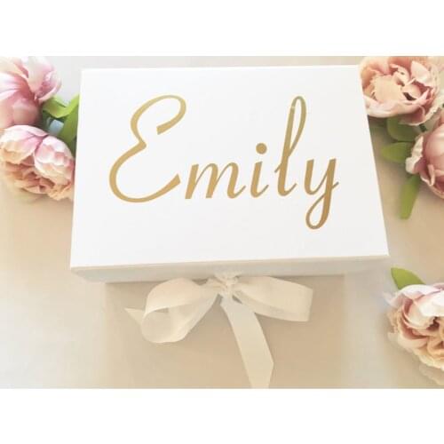 Personalised Gift Box, Your Name, Luxury Keepsakes Box, Black Deep Gift Box, White Deep Gift Box, Personalised Gift, Luxury Gift