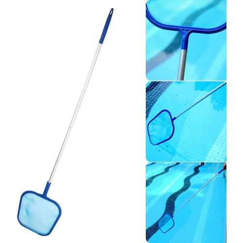 Swimming Pool Skimmer Net Fish Pond Leaf Skimmer Rake Net Professional Cleaning Tool For Pool With 5 Connecting Aluminum Pole