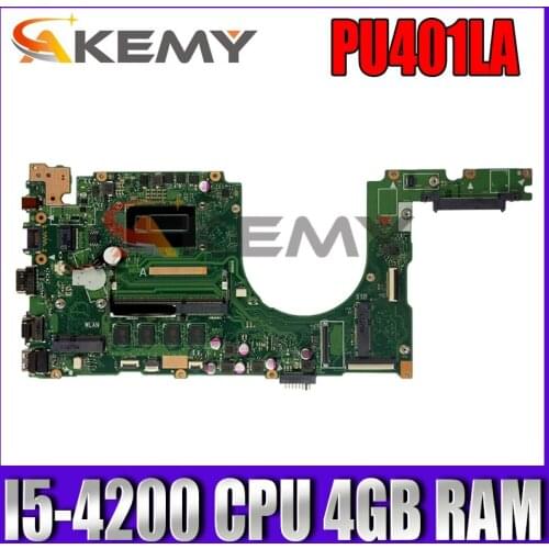 PU401LA With I5-4200 CPU Onboard 4GB RAM mainboard REV 2.2 For ASUS P401 P401L P401LA Laptop motherboard 100% Test free shipping