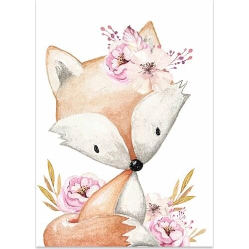 Fox Deer Baby Animal DIY Embroidery 11CT Cross Stitch Kits Needlework Craft Set Printed Canvas Cotton Thread Home Sell