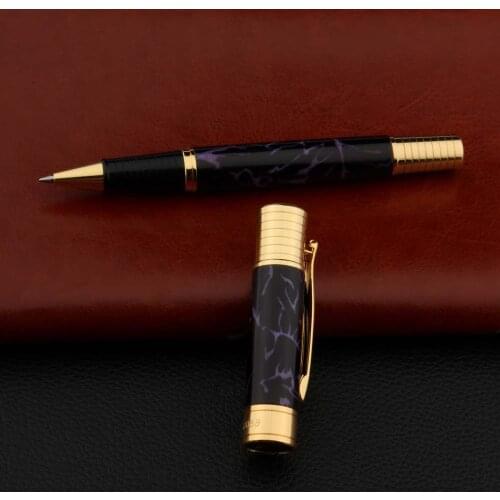 Luxury Metal 720 Rollerball Pen marble purple Stationery Office school supplies golden ball point pen new